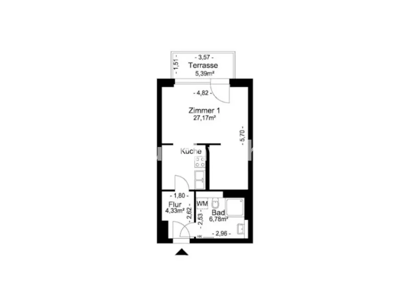 Tauschwohnung: Gemütliche 1 Zimmer Wohnung mit Terrasse — photo 1